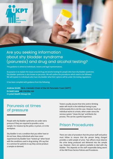 UKPT Drug and Alcohol Leaflet
